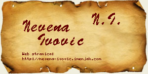 Nevena Ivović vizit kartica